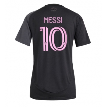 Billige Fotballdrakt Inter Miami Lionel Messi #10 Replika Bortedrakt Dame 2025-26 Kortermet